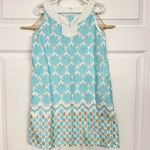 Gymboree | Shell Pattern With Gold Glitter Dress